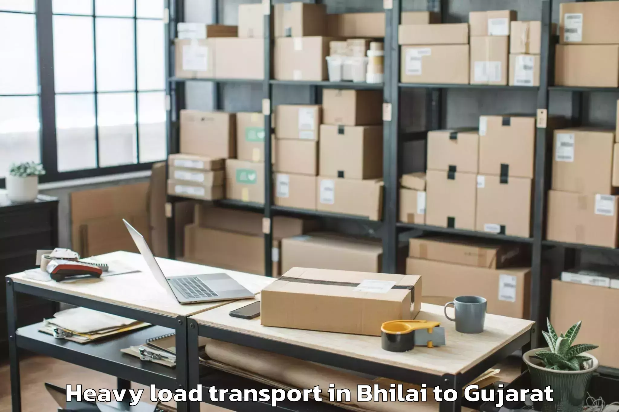 Professional Bhilai to Khambhalia Heavy Load Transport